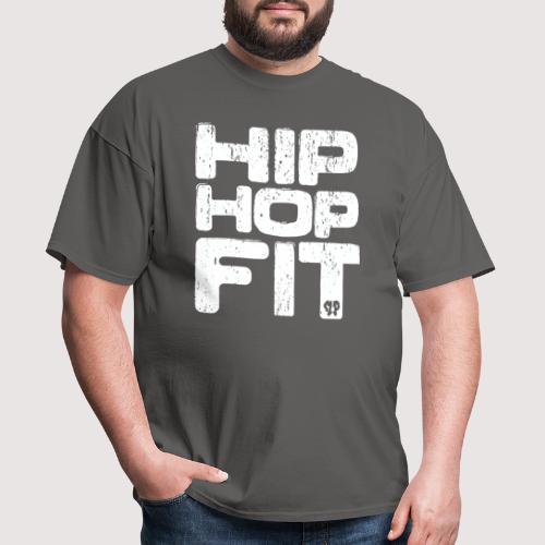Hip-Hop Fit Logo (White distressed) - Men's T-Shirt