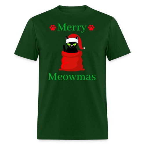 Merry Meowmas - Christmas Cat - Men's T-Shirt
