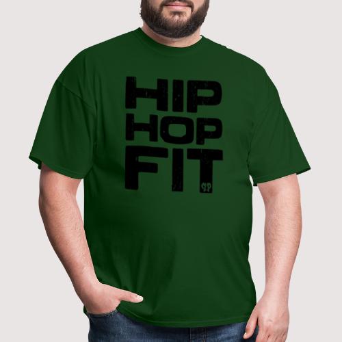 Hip-Hop Fit logo (Black distressed) - Men's T-Shirt