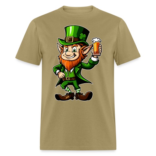 St Pattys Day Beer Drinking Leprechaun by gnarly - Men's T-Shirt