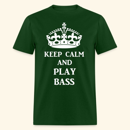 keep calm play bass wht - Men's T-Shirt
