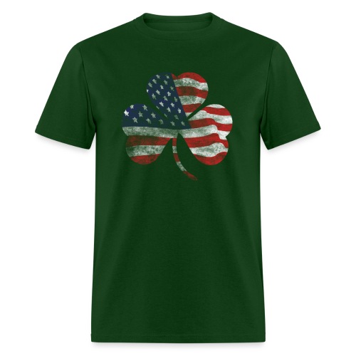USA Shamrock Irish Celtic Design Tee Shirt - Men's T-Shirt