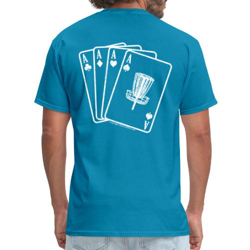 Disc Golf Aces Playing Cards White Print - Men's T-Shirt