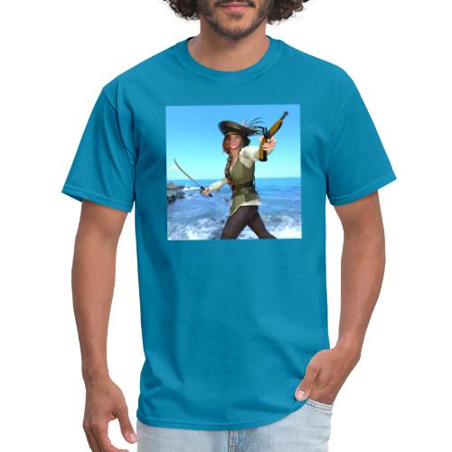 Female pirate with guns - Men's T-Shirt