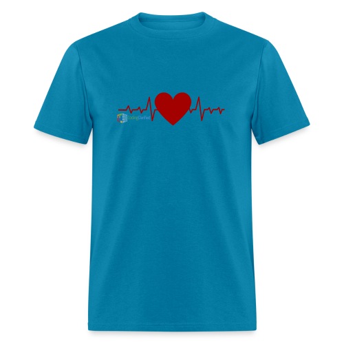 Heart with Heartbeat, Loving Medical Coding - Men's T-Shirt
