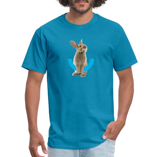 Rabbit Icon & Logo in Back - Men's T-Shirt