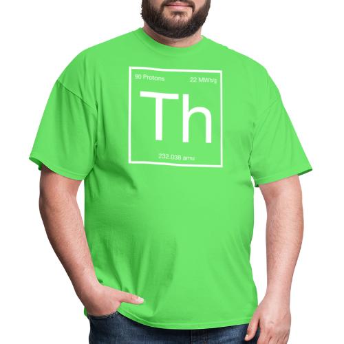 Thorium. Double-sided design. White text. - Men's T-Shirt