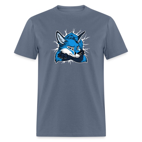 STUCK grumpy Fox Blue (double-sided) - Men's T-Shirt