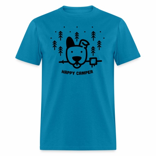 Happy Camping Dog - Men's T-Shirt