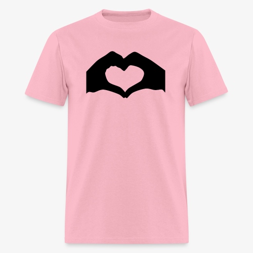 Silhouette Heart Hands | Mousepad - Men's T-Shirt