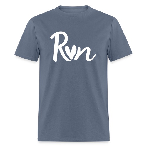 RUN (heart) - Men's T-Shirt