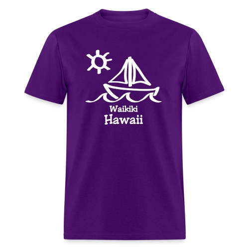 Waikiki Hawaii Sailboat Souvenirs Gifts Vacation - Men's T-Shirt