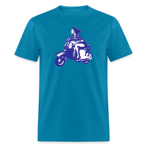 Cute Vespa Scooter Girl - Men's T-Shirt