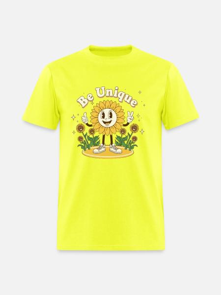 Be Unique Sunflower Hero - Men's T-Shirt - safety green