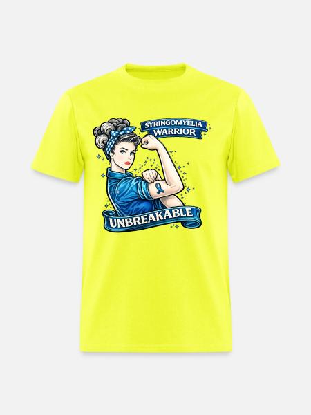 Syringomyelia Warrior Unbreakable - Men's T-Shirt - safety green