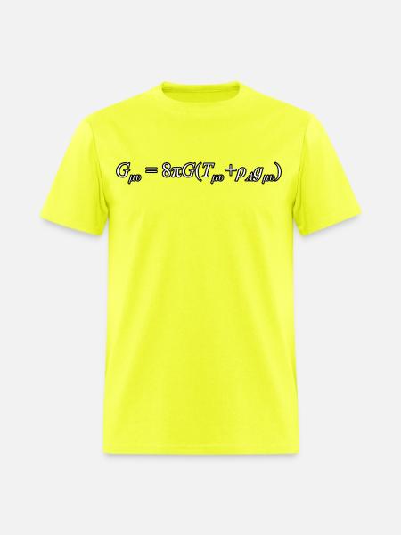 General Relativity Equation - Men's T-Shirt - safety green