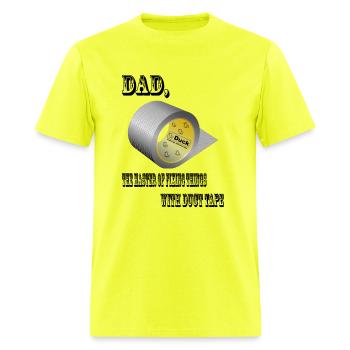 duct tape - Men's T-Shirt - safety green - Front - Jose (178cm)