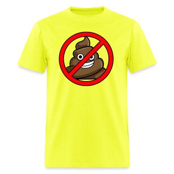 No Poop - Men's T-Shirt - safety green - Front - Jose (178cm)