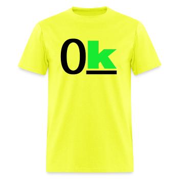 ok - Men's T-Shirt - safety green - Front - Jose (178cm)