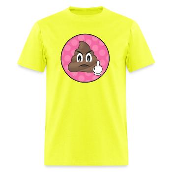 Poop Stick It - Men's T-Shirt - safety green - Front - Jose (178cm)