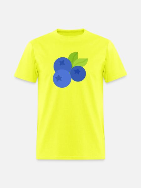 Fresh Blueberry Botanical Illustration - Men's T-Shirt - safety green