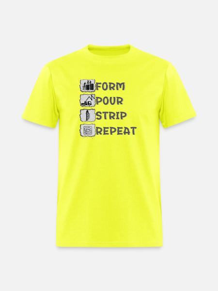 Form Pour Strip Repeat - Men's T-Shirt - safety green