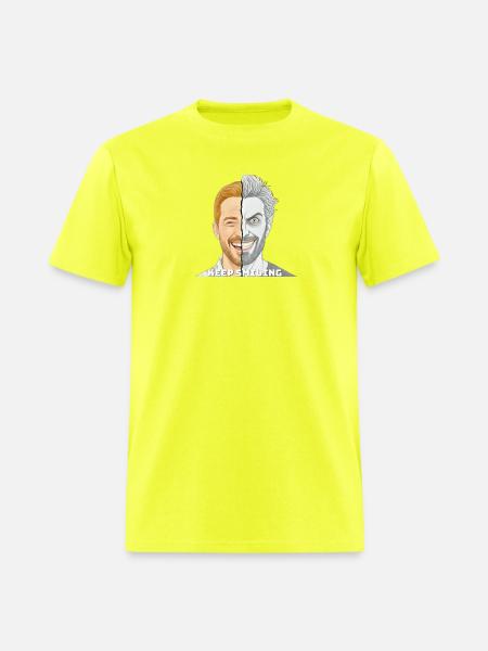 Split Face Smile Keep Smiling - Men's T-Shirt - safety green
