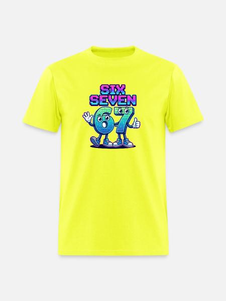Six Seven 6 7 - Men's T-Shirt - safety green
