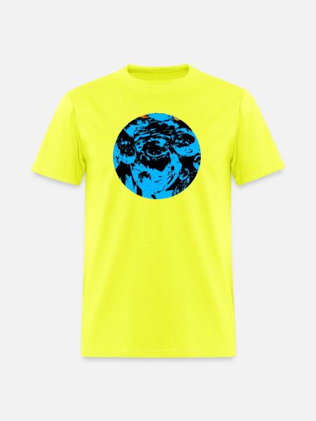 Blue Echo Faces - Men's T-Shirt - safety green