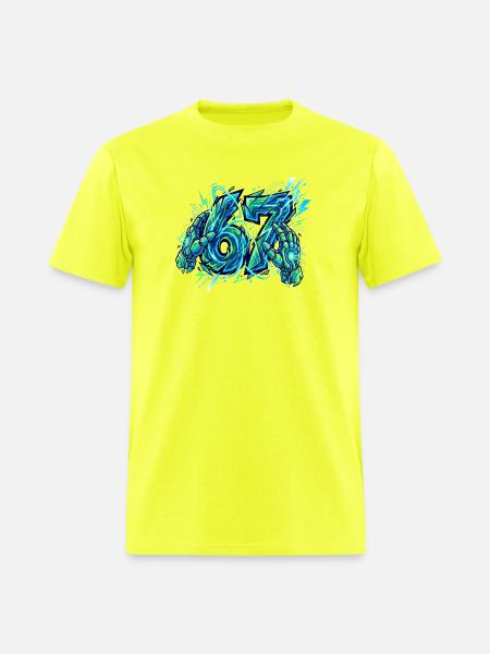 Neon Circuit Vortex Hands - Men's T-Shirt - safety green