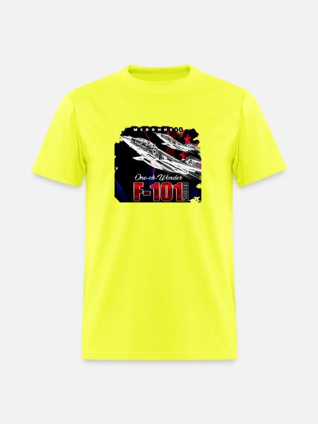 One-Oh-Wonder F-101 Jet Art - Men's T-Shirt - safety green