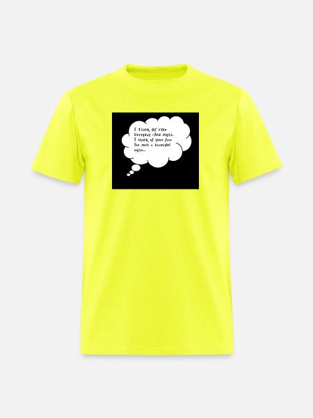 Romantic Thought Bubble Quote - Men's T-Shirt - safety green