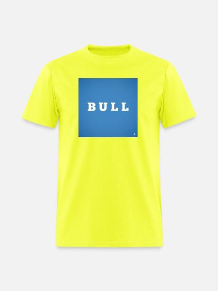 Bull Bold on Blue - Men's T-Shirt - safety green