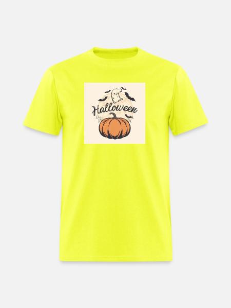 Moonlit Pumpkin Halloween - Men's T-Shirt - safety green