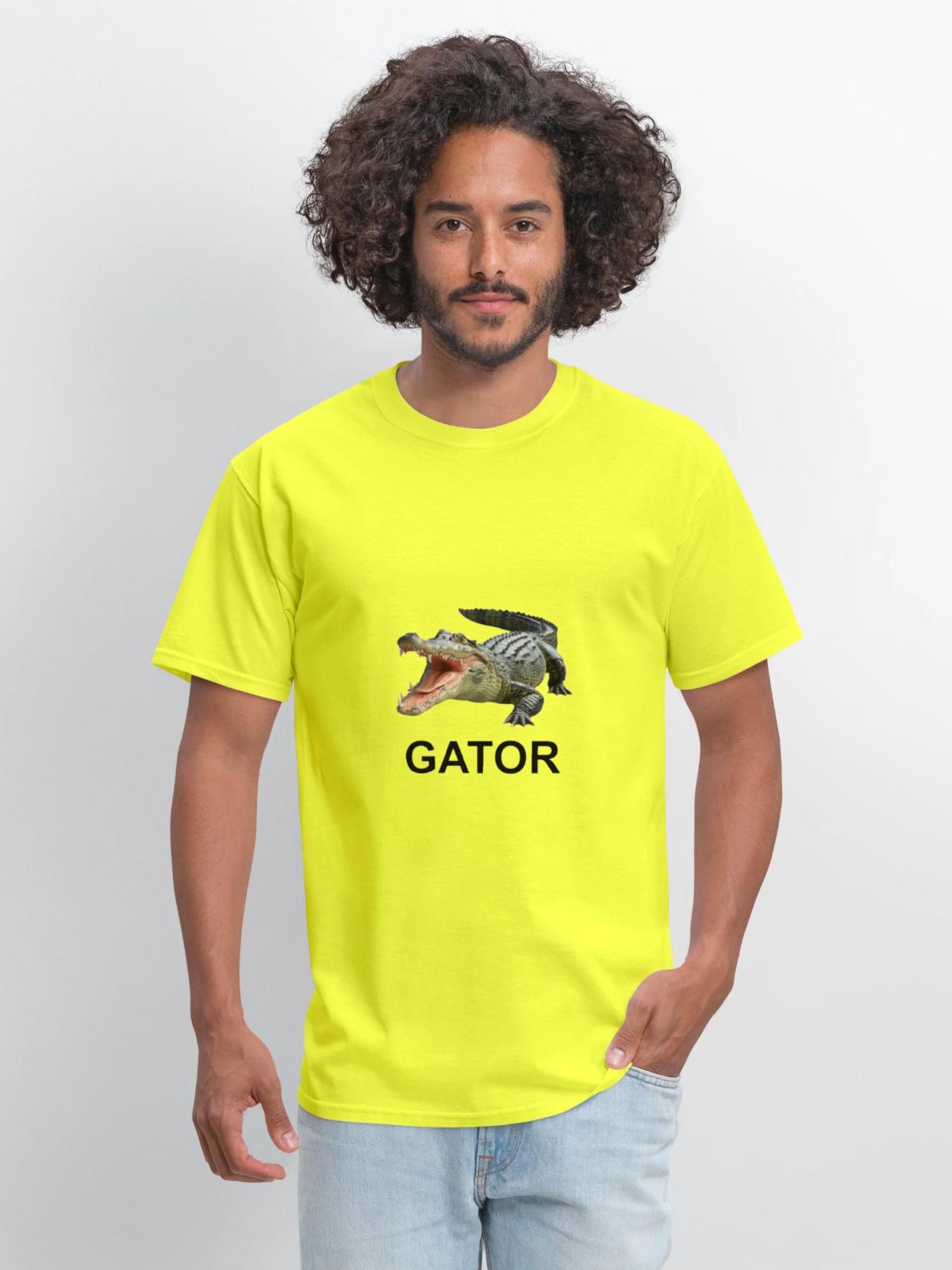 Gator shirt - Men's T-Shirt - safety green - Front - Jose (178cm)