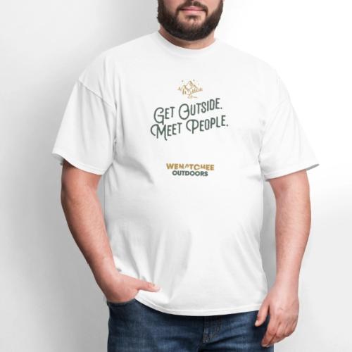 Get Outside. Meet People. Two Tone. - Men's T-Shirt