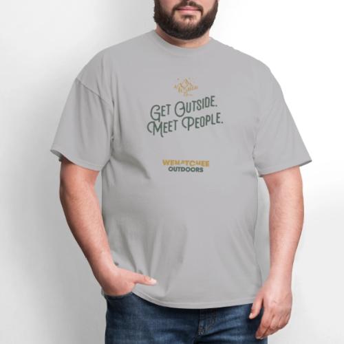 Get Outside. Meet People. Two Tone. - Men's T-Shirt