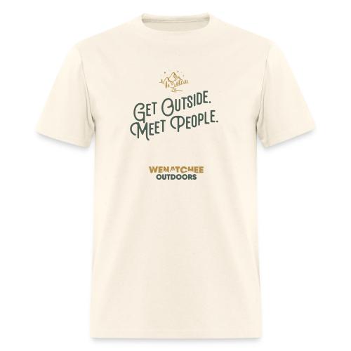 Get Outside. Meet People. Two Tone. - Men's T-Shirt