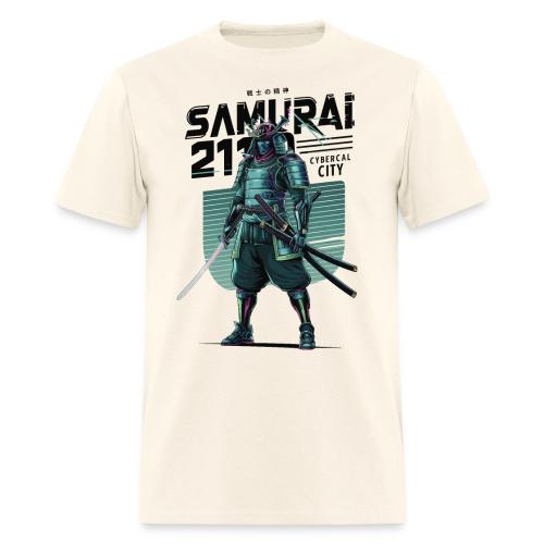 Cyber Samurai 2110: Glowing Katana Warrior - Men's T-Shirt