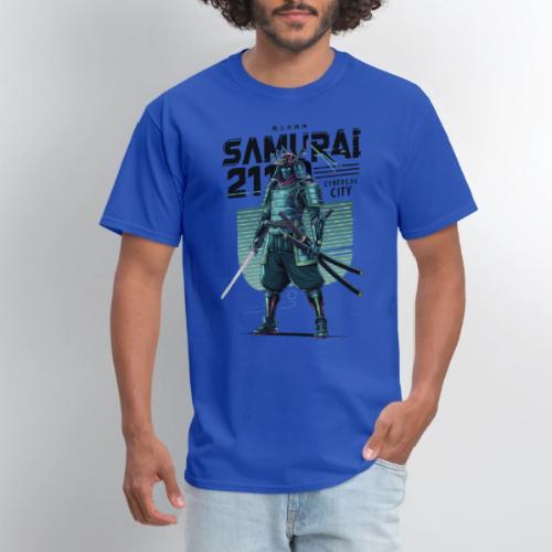 Cyber Samurai 2110: Glowing Katana Warrior - Men's T-Shirt