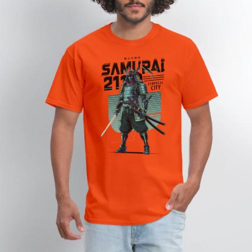Cyber Samurai 2110: Glowing Katana Warrior - Men's T-Shirt