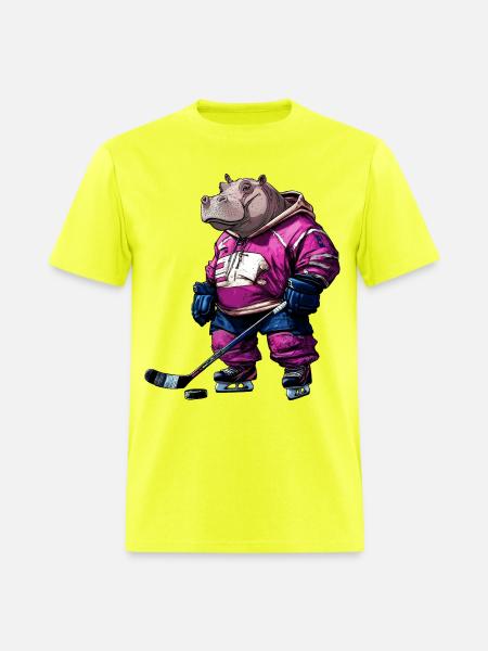 Hippos ice hockey - Men's T-Shirt - safety green