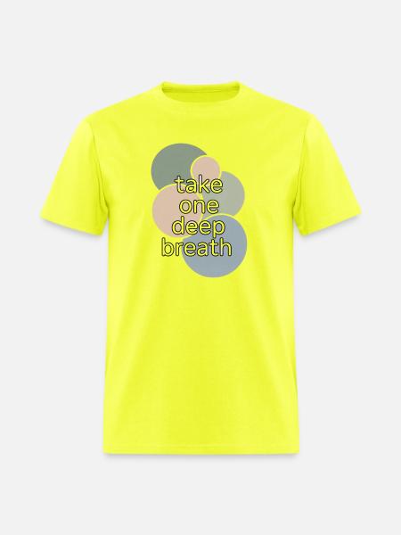 Pastel Circle Breath Reminder - Men's T-Shirt - safety green