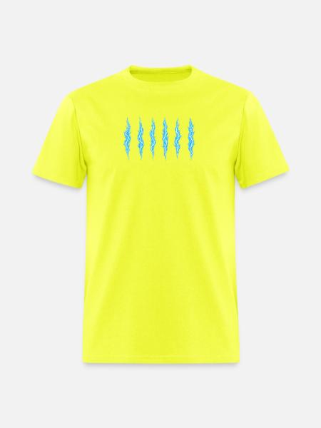 Azure Lightning Strikes Pattern - Men's T-Shirt - safety green