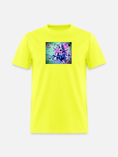 Zombie tentacle Rabbit  - Men's T-Shirt - safety green