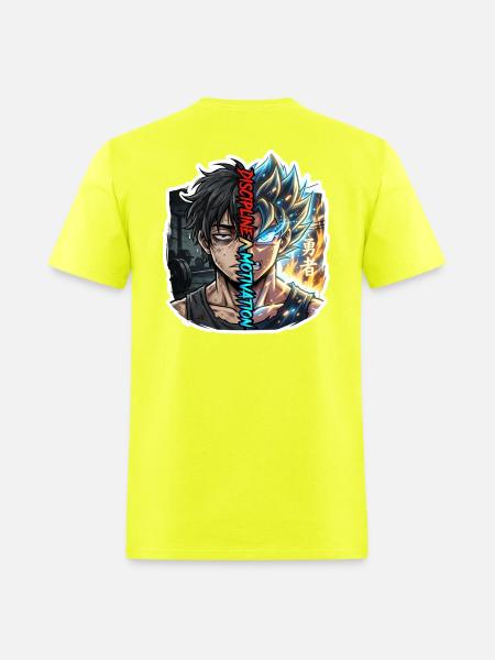 Dual Neon Warrior Split - Men's T-Shirt - safety green