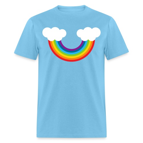 Rainbow with two clouds - Men's T-Shirt