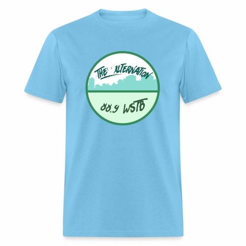 Turquoise Skyline Logo - Men's T-Shirt