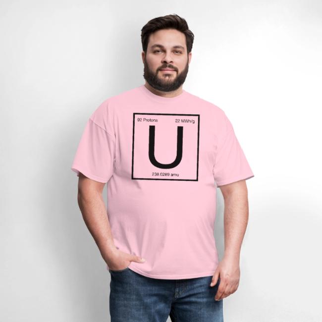 Uranium. Double-sided design. Black text.