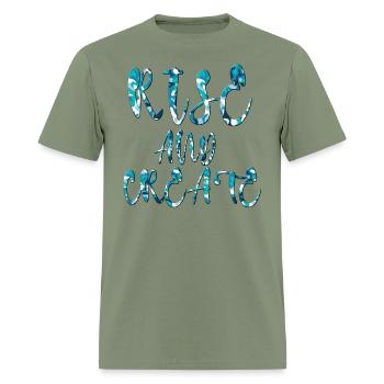 camo blue - Men's T-Shirt - military green - Front - Jose (178cm)